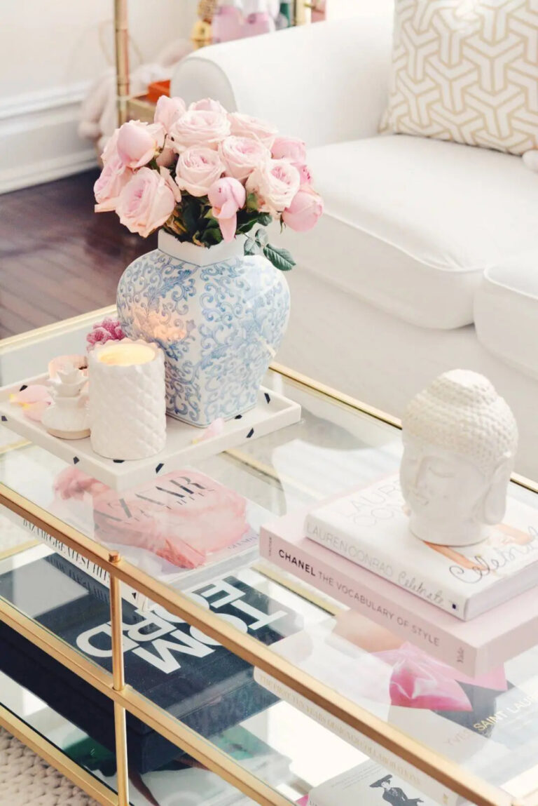 spring coffee table decor