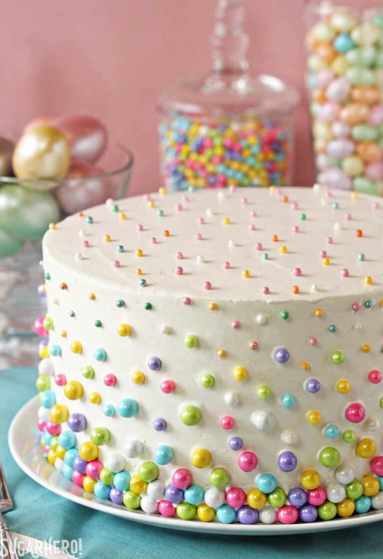 polka dot cake Easter recipe