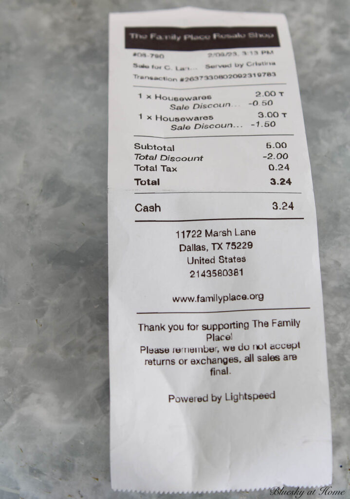 receipt for glass dishes