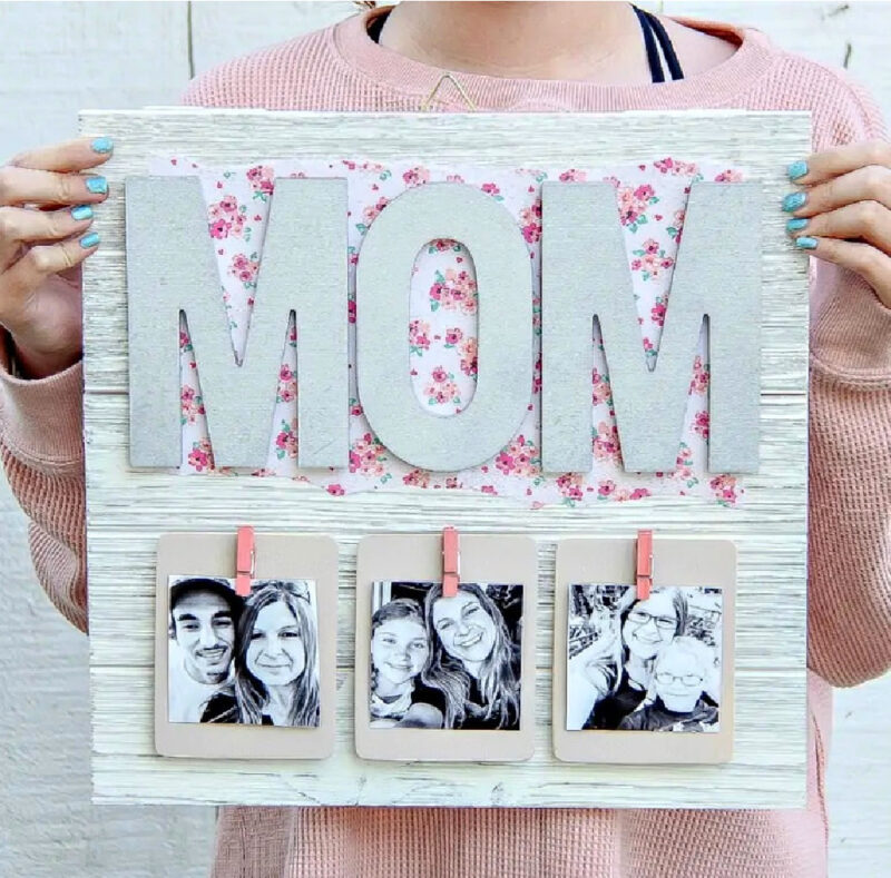 DIY Mother's gift wood palette 