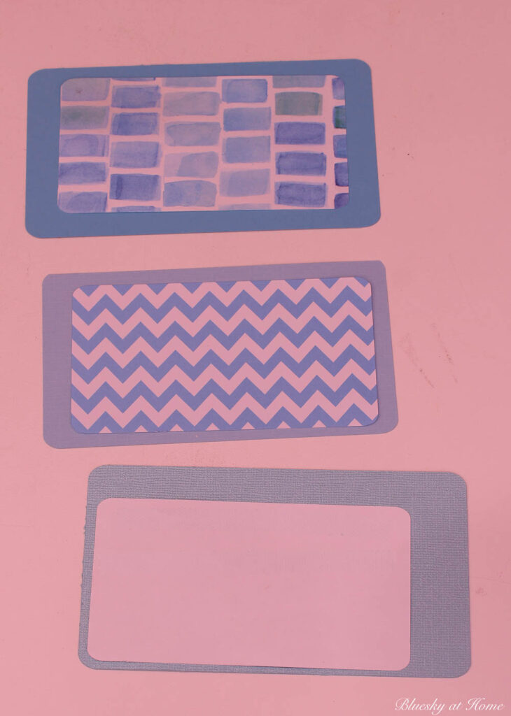 scrapbook paper attached to cardstock
