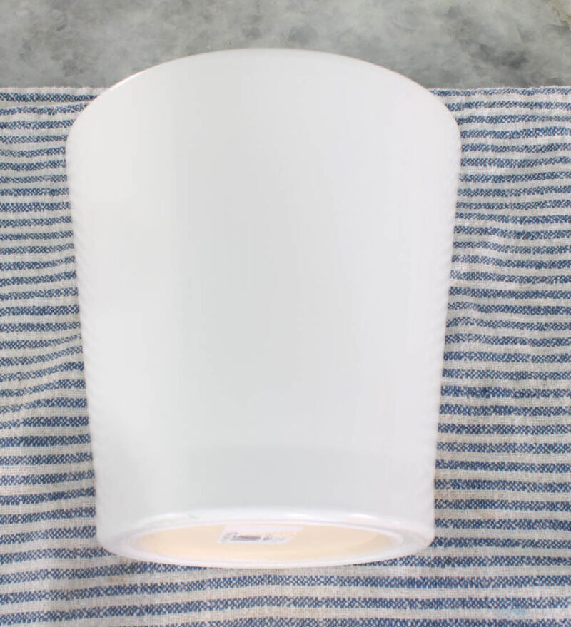 white ceramic planter