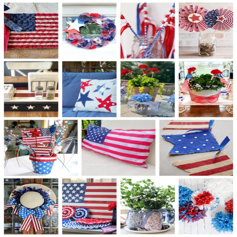 DIY patriotic decorations collage