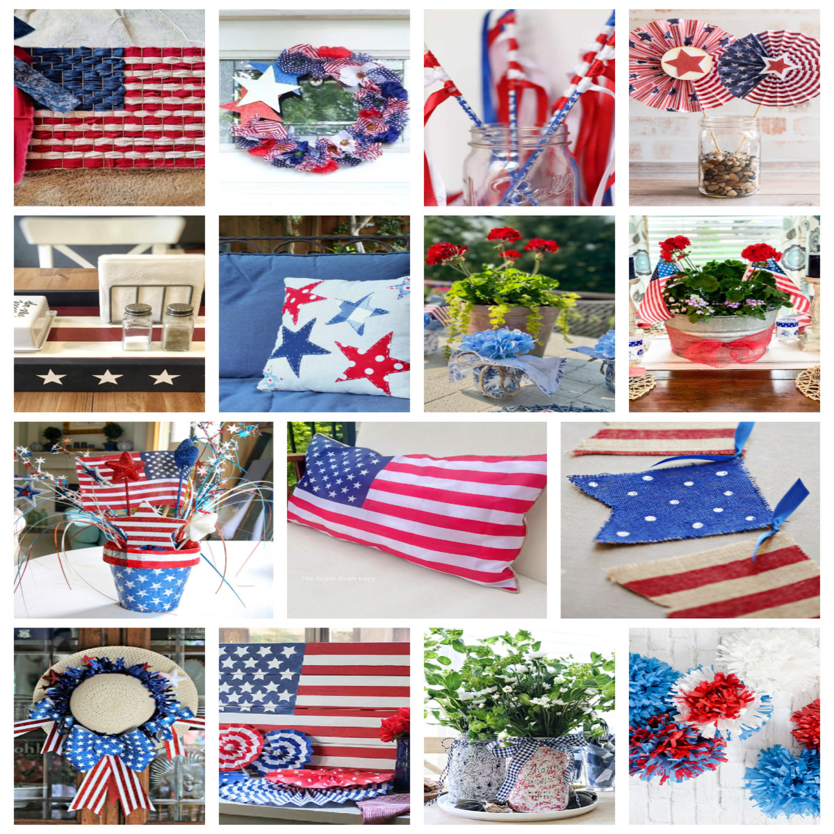 DIY patriotic decorations collage