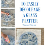 decoupaged glass platter