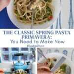 easy spring pasta primavera graphic
