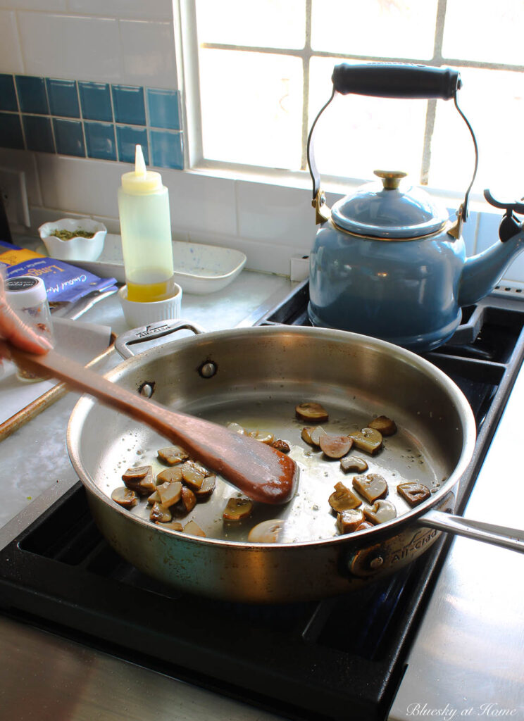 cooking pasta primavera