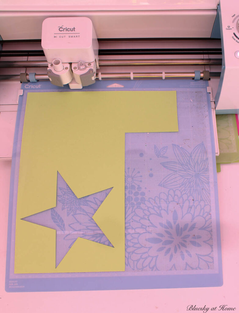 making stars on a Cricut Machine