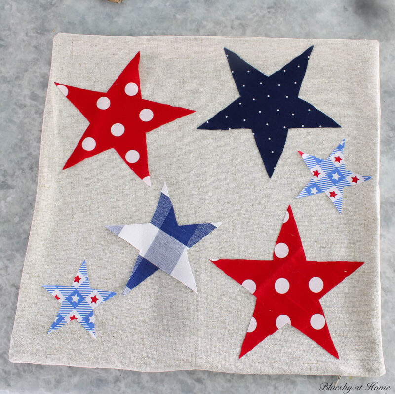 stars on pillow cover