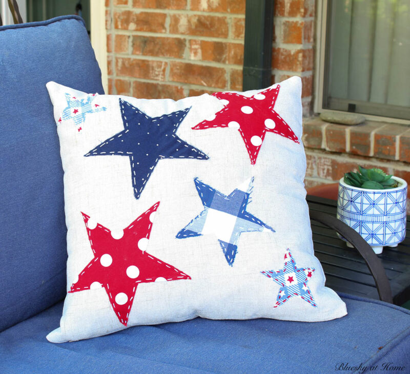 Red White & Blue Stars / 4th of July / Pillow Cover / Holiday