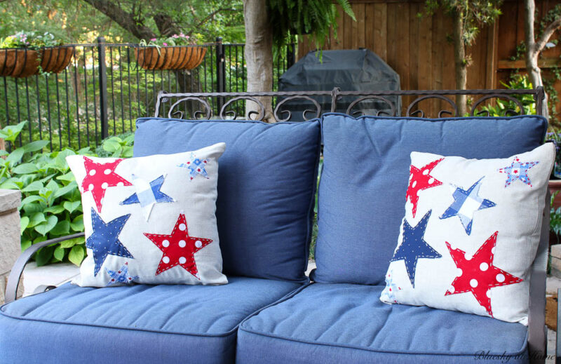 Patriotic outdoor cheap pillows