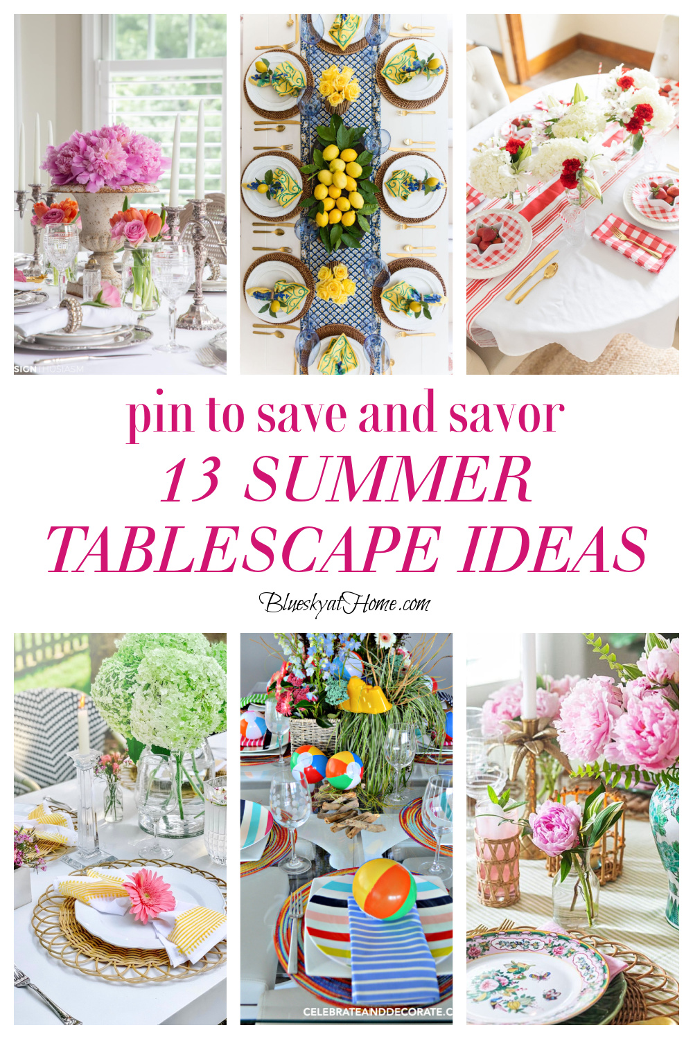 13 Pretty Summer Tablescape Ideas: How to Set a Lovely Table for the ...
