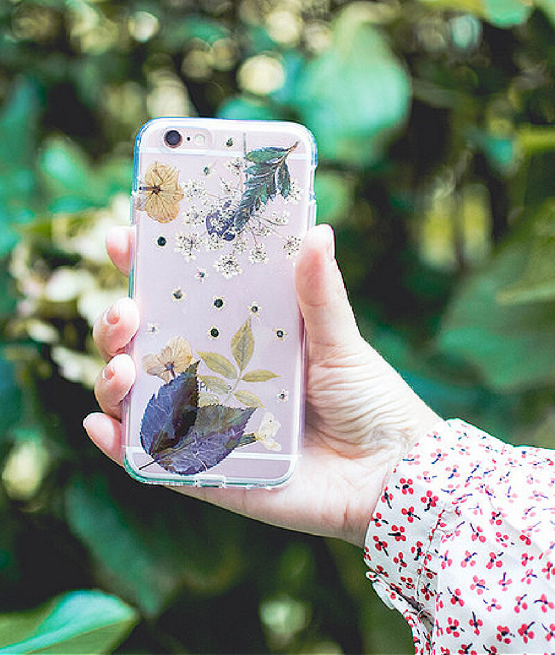 pressed flower phone case