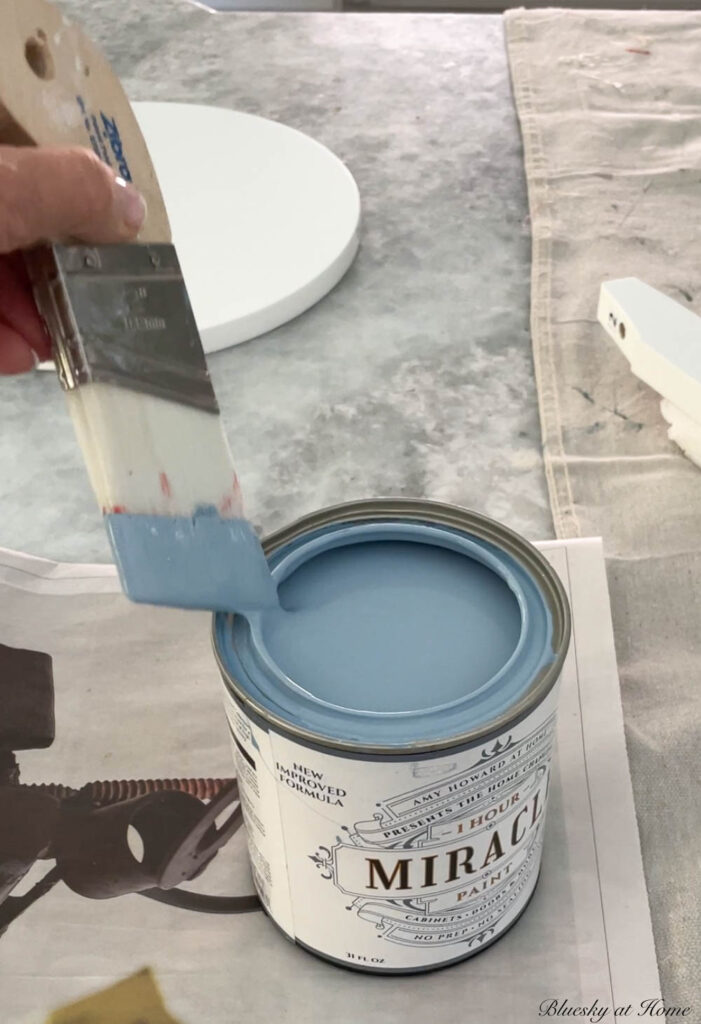 can of blue paint