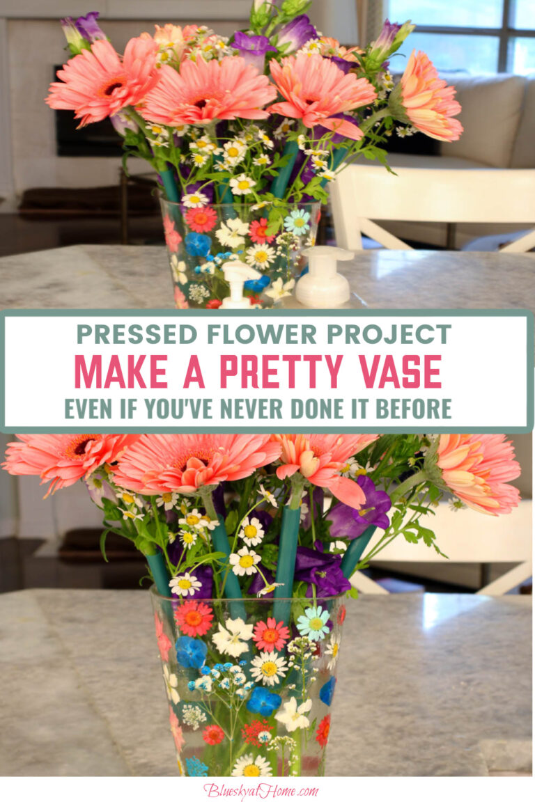 Easy Pressed Flower Vase Project for Your Home Decor Bluesky at Home