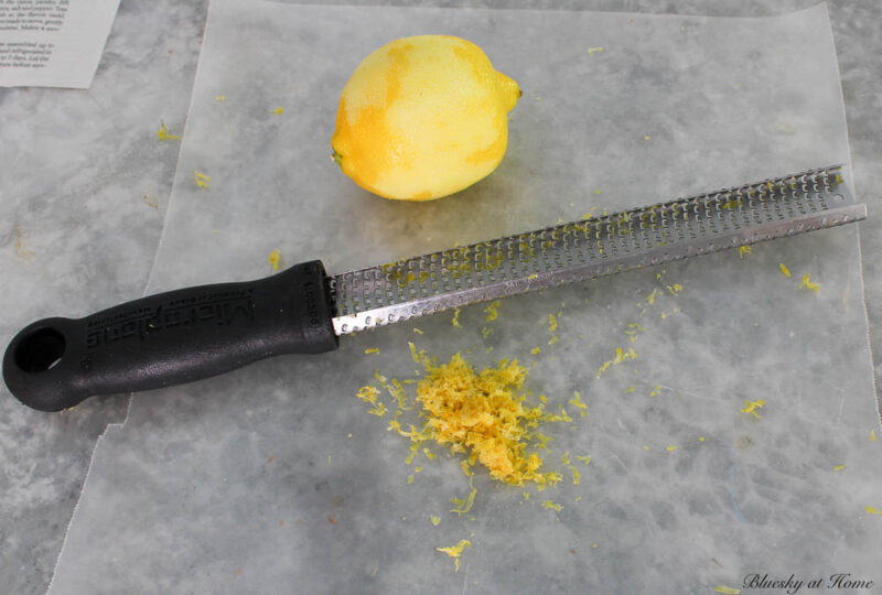 zesting lemon with microplane