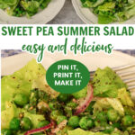 light and delicious sweet pea salad recipe