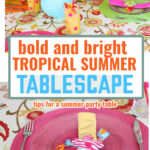 tropical summer tablescape