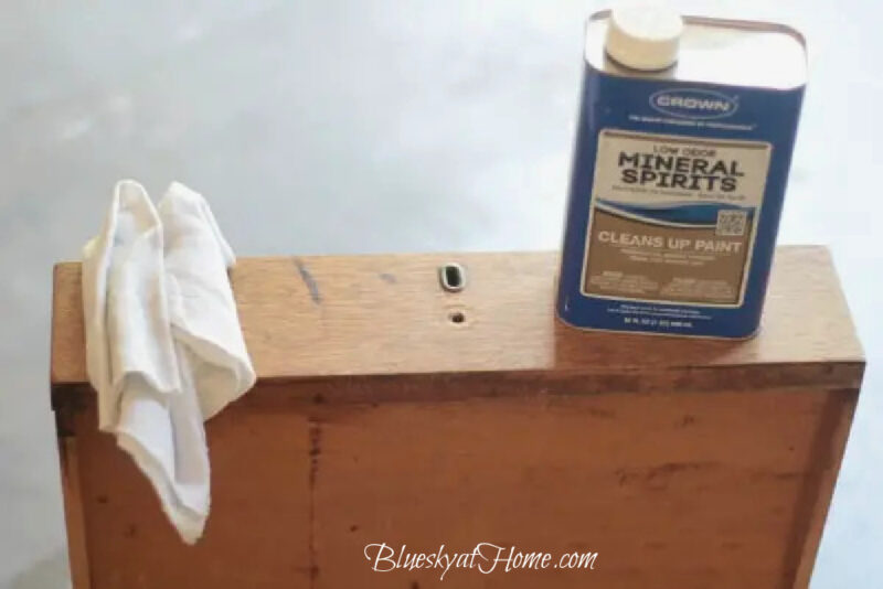 vintage dresser drawer and cleaner