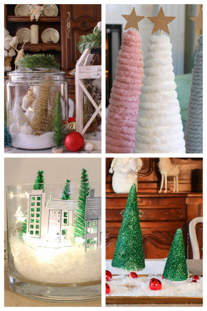 Christmas trees collage