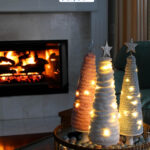 DIY yarn Christmas trees PIN