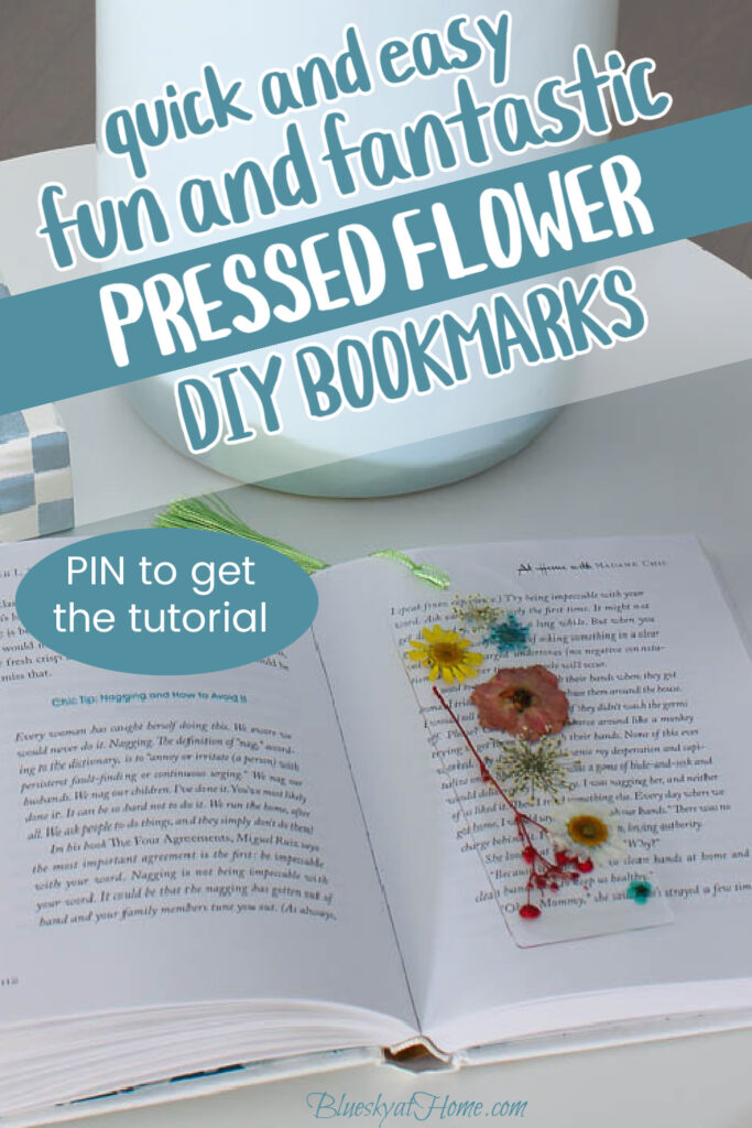 pressed flower bookmarks DIY project