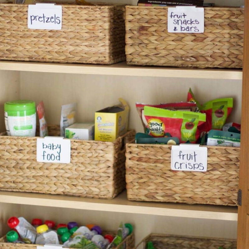fall organized baskets