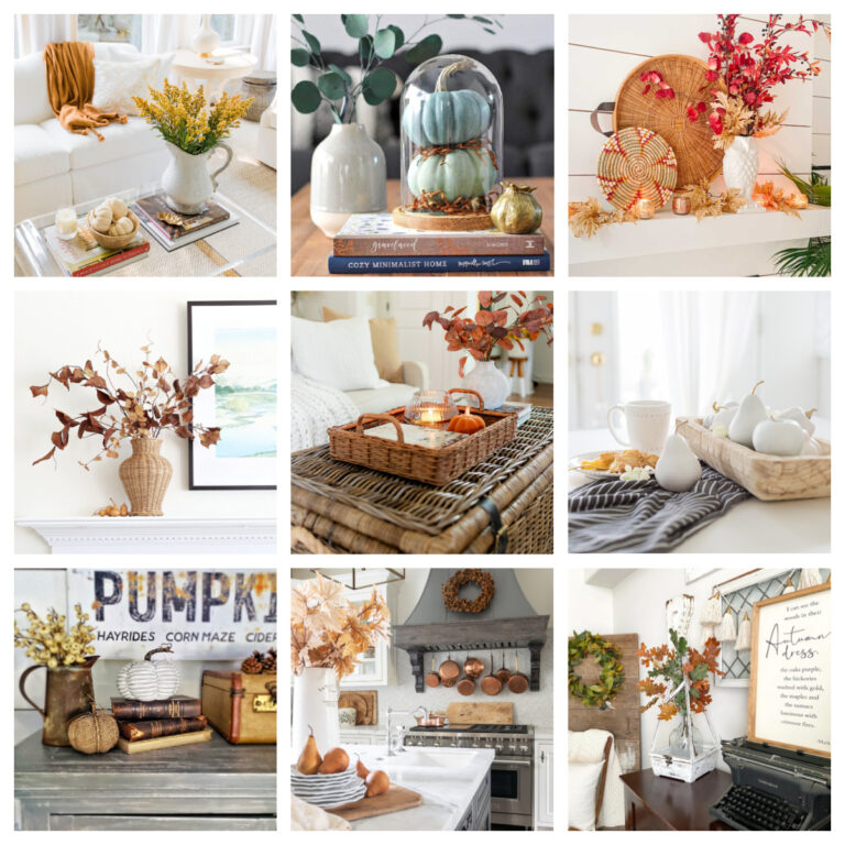 collage early fall decorating