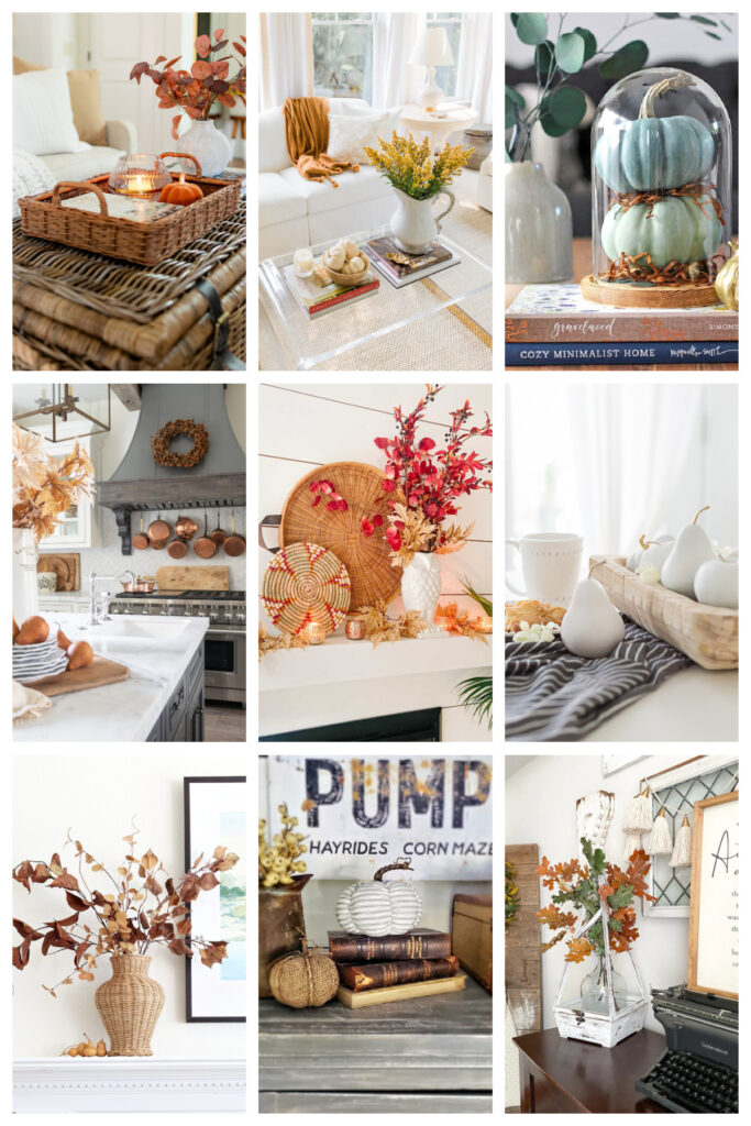 collage early fall decorating