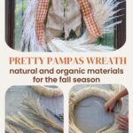 easy DIY fall pampas grass wreath graphic