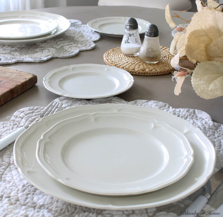 Neutral Color Fall Table Setting How to Set a Soft and Neutral Fall Table - Bluesky at Home