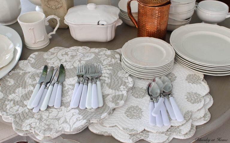Neutral Color Fall Table Setting How to Set a Soft and Neutral Fall Table - Bluesky at Home