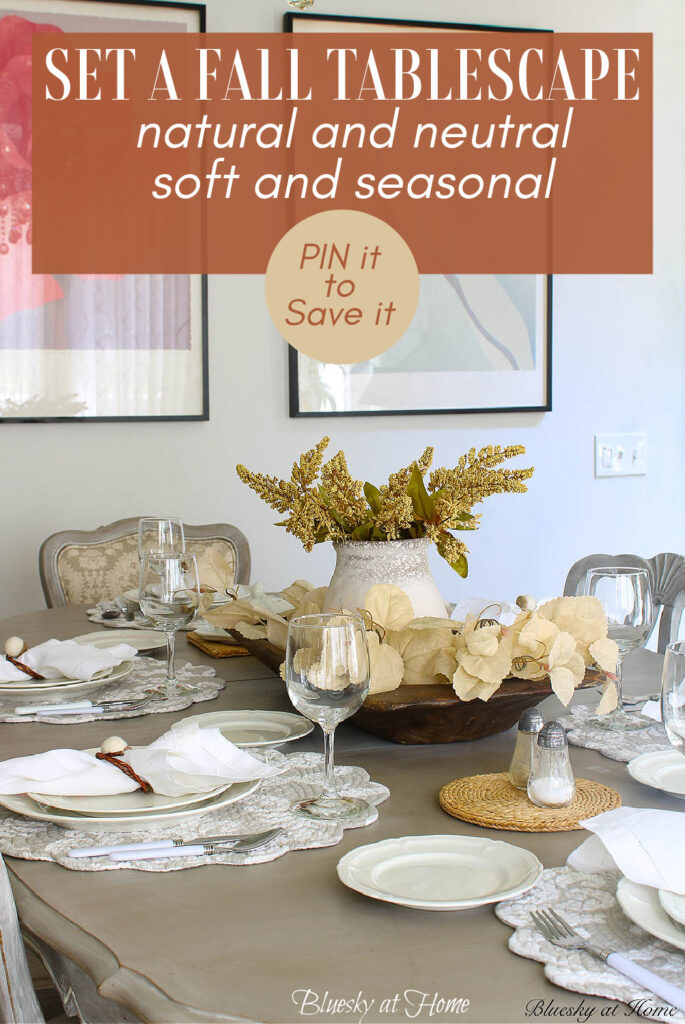 soft and neutral fall tablescape