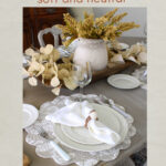 soft and neutral fall tablescape