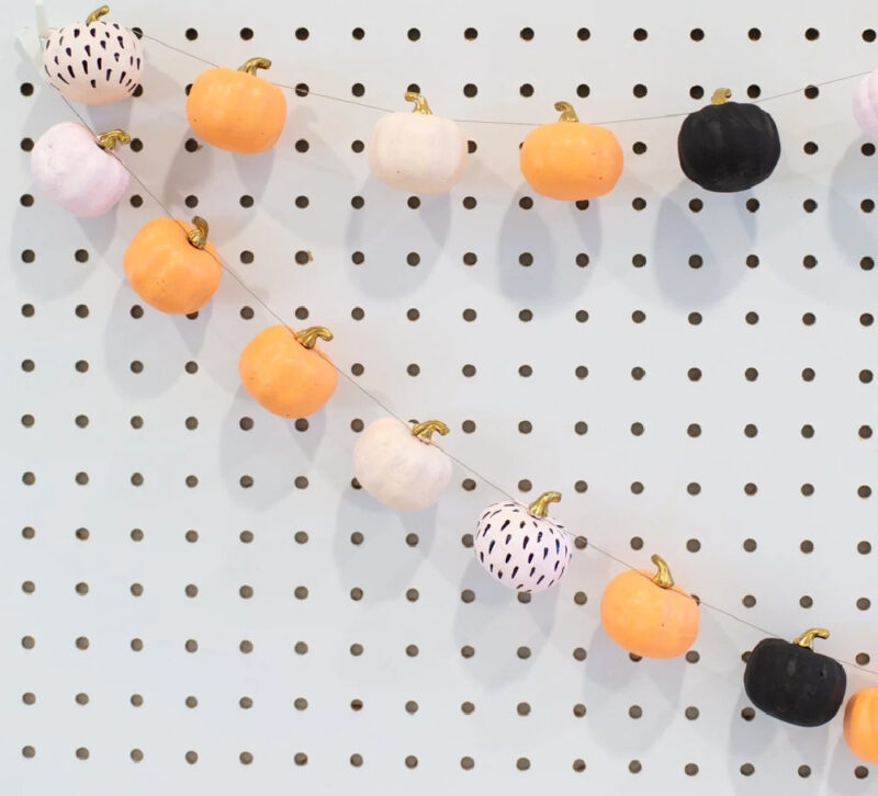 fall diy wood pumpkin garland