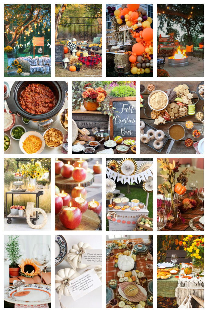 collage of best fall party ideas
