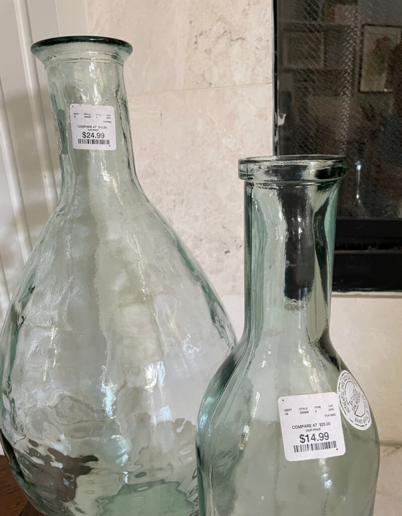 two large glass jars