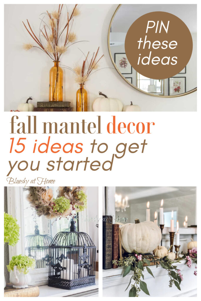 fall mantel ideas collage