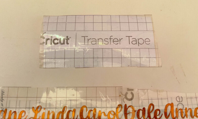 transfer tape on vinyl names