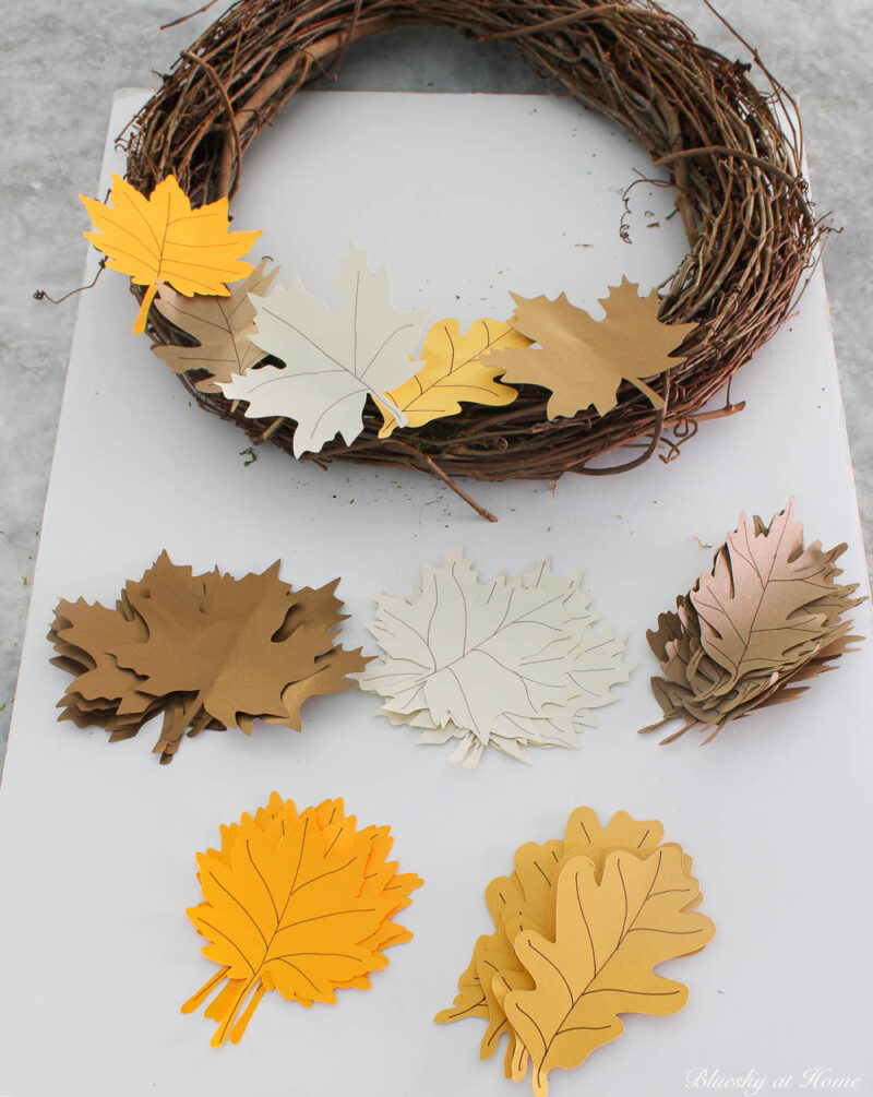 How to Use Paper Leaves in Fall Decor - Bluesky at Home