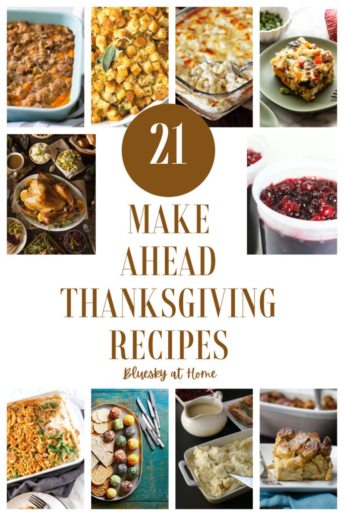 make ahead Thanksgiving recipes