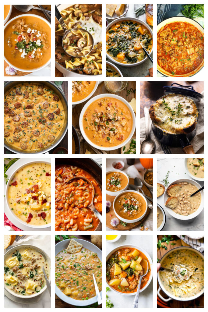 best fall soups collage