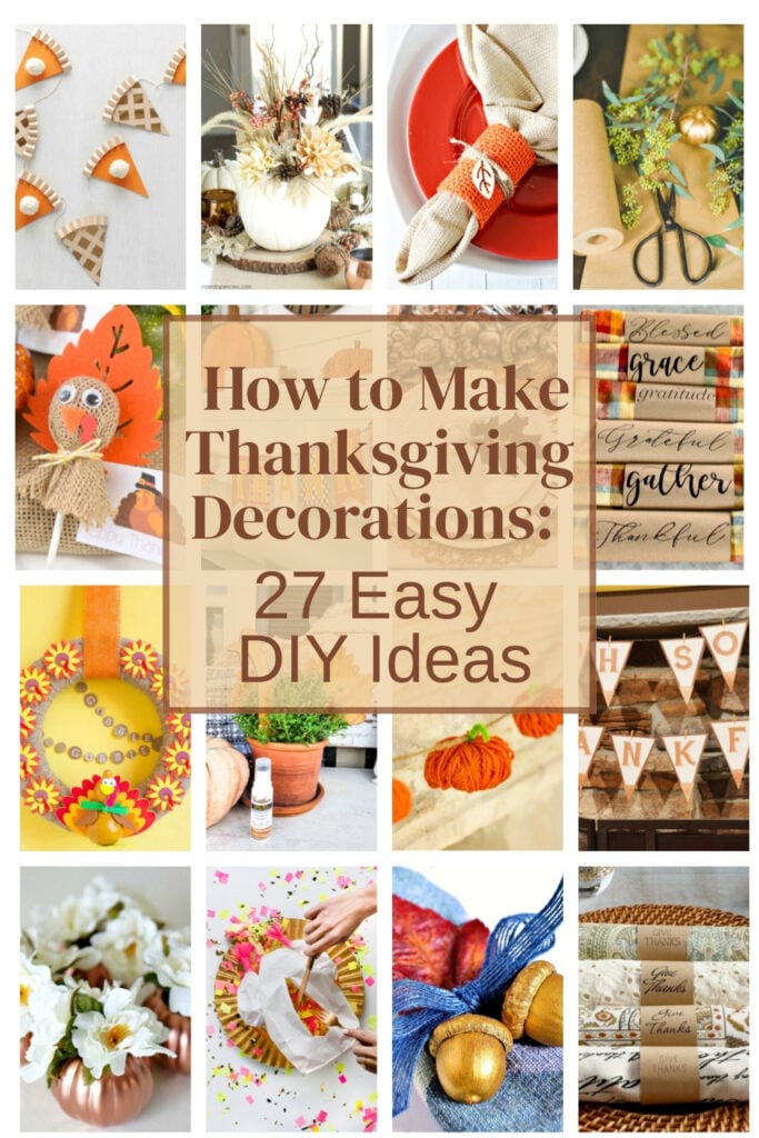 DIy Thanksgiving decor collage