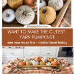 DIY yarn pumpkin graphic