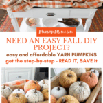 DIY yarn pumpkin graphic