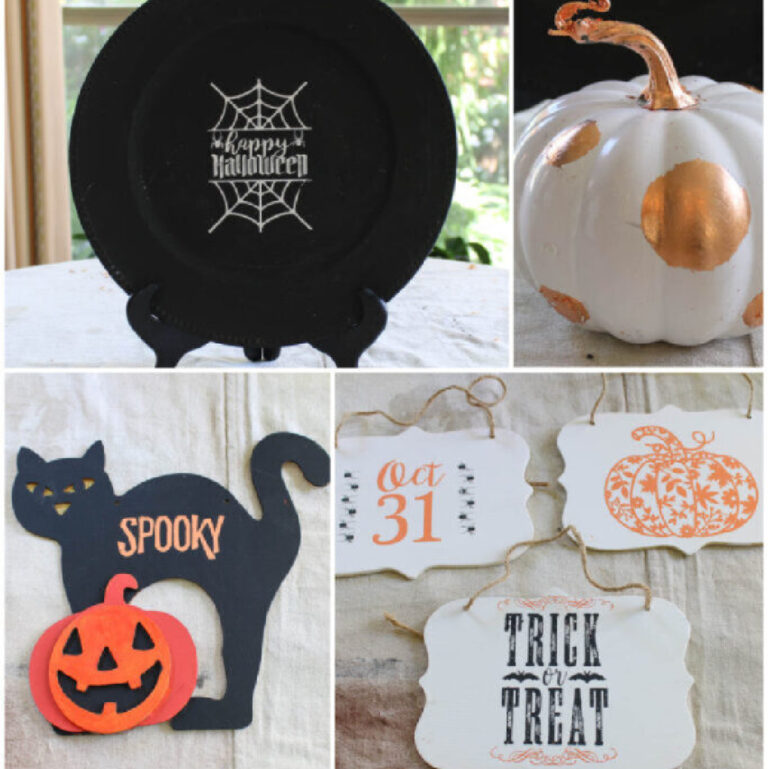 Halloween painted DIY decorations