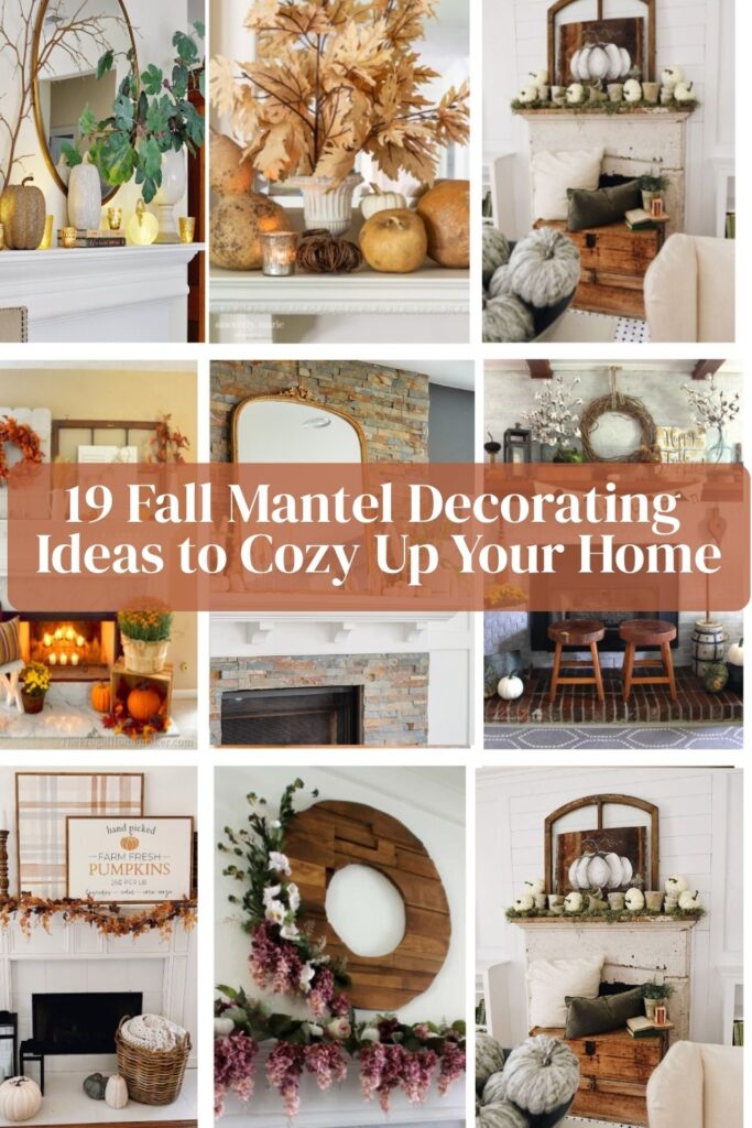 19 fall mantel ideas collage