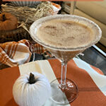 pumpkin martini on table