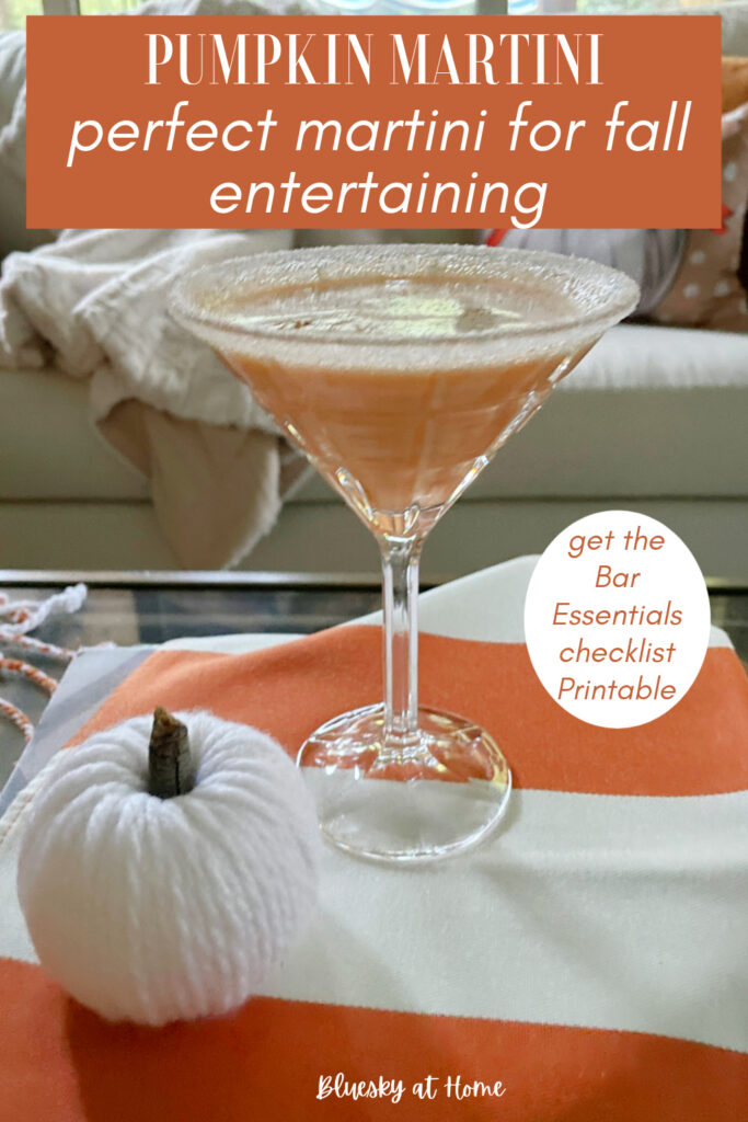 pumpkin martini on table