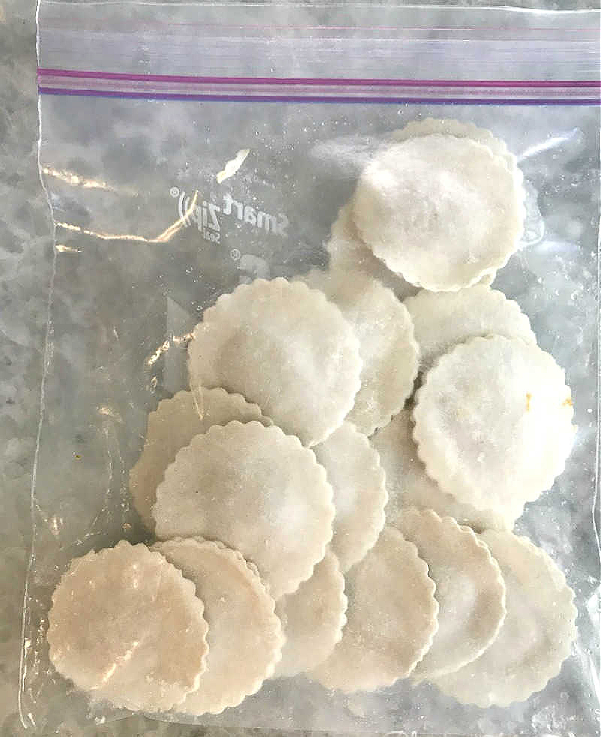 bag of frozen pumpkin ravioli